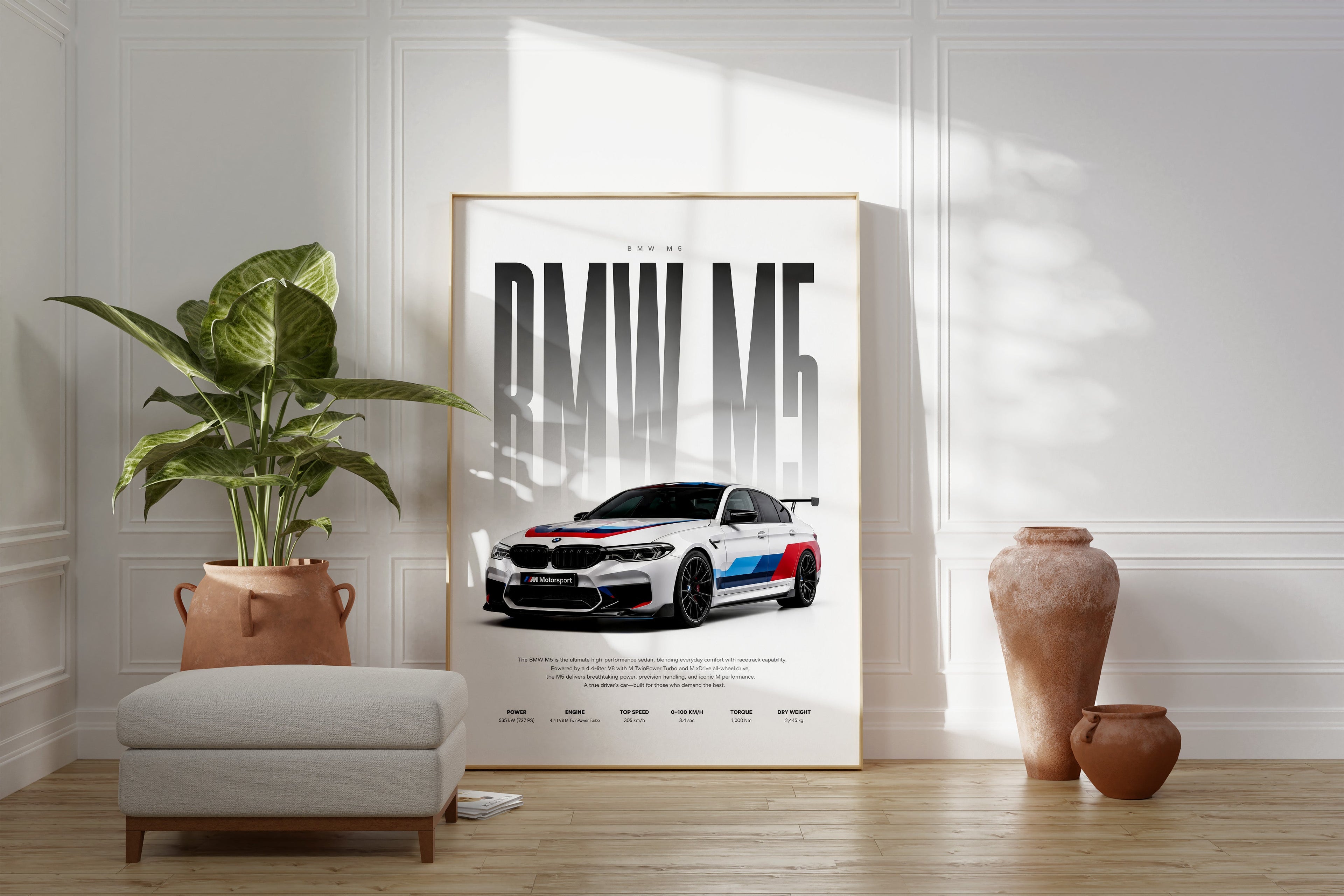 Motorsport Limousine Poster · Geschenkidee · Performance Auto Wandbild · Deko Print ohne Rahmen