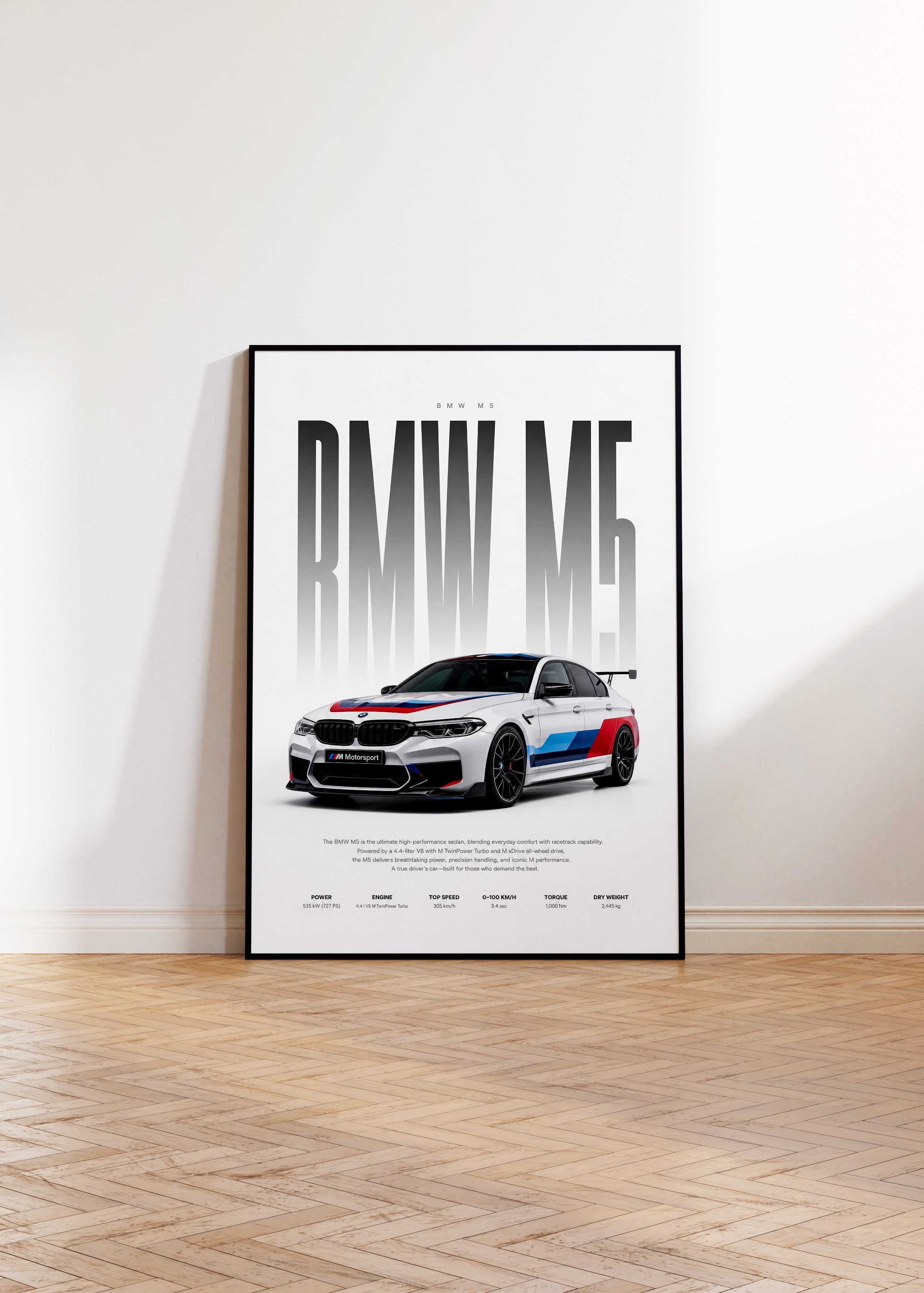 Motorsport Limousine Poster · Geschenkidee · Performance Auto Wandbild · Deko Print ohne Rahmen