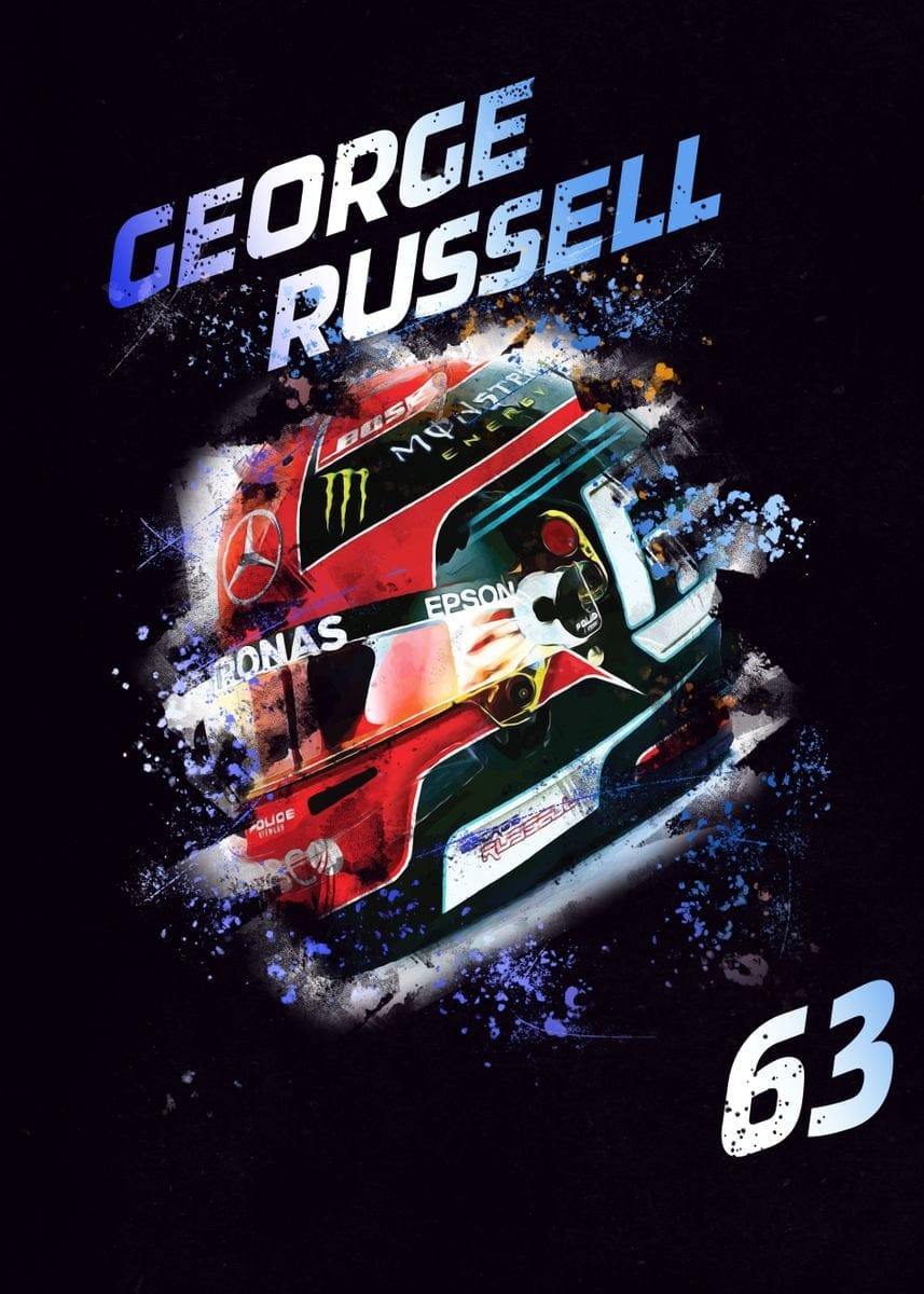 Poster Formel 1 Helme Rennfahrer Fahrernummer · Deko Print ohne Rahmen