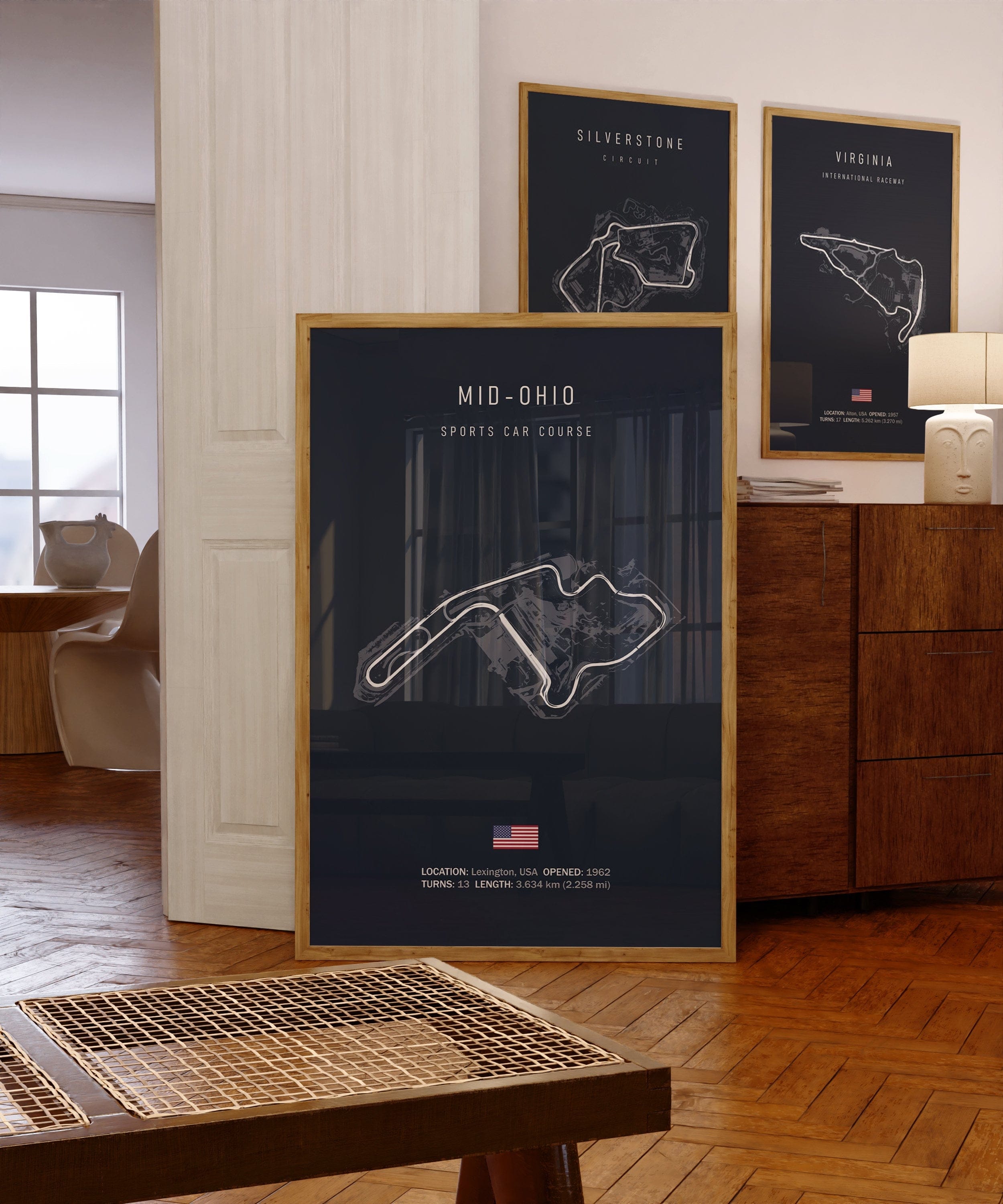 Poster FORMEL 1 LONG BEACH Mid Ohio Nashville Portland Belle Isle St. Petersburg Toronto Texas · Wanddeko · Kunstdruck ohne Rahmen
