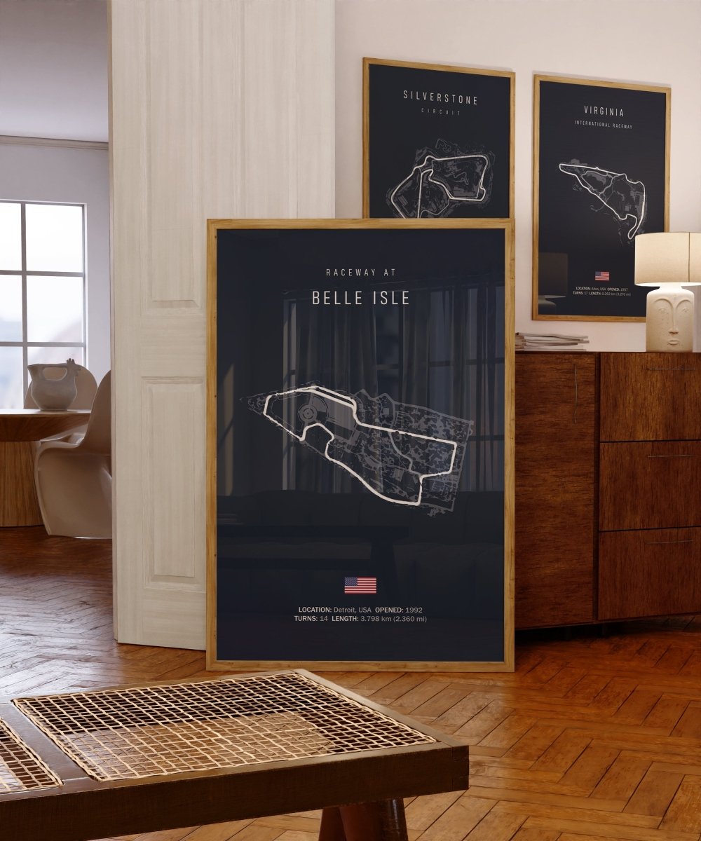 Poster FORMEL 1 LONG BEACH Mid Ohio Nashville Portland Belle Isle St. Petersburg Toronto Texas · Wanddeko · Kunstdruck ohne Rahmen