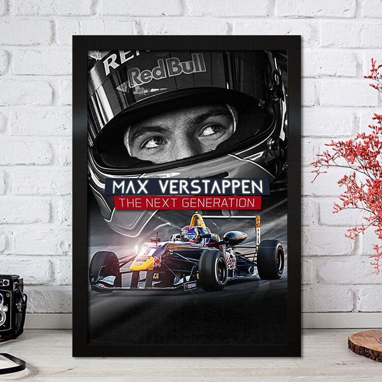 Poster Formel 1 Max Verstappen Rennfahrer Helm Rennwagen Red Bull · Deko Print ohne Rahmen