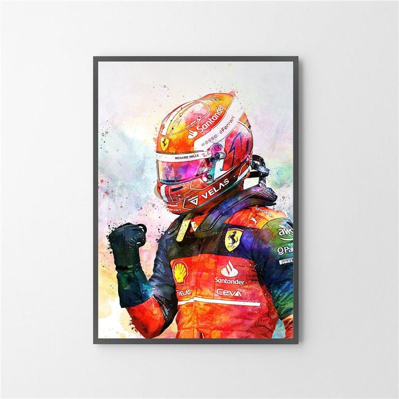 Poster Formel 1 Rennfahrer Helm · Deko Print ohne Rahmen