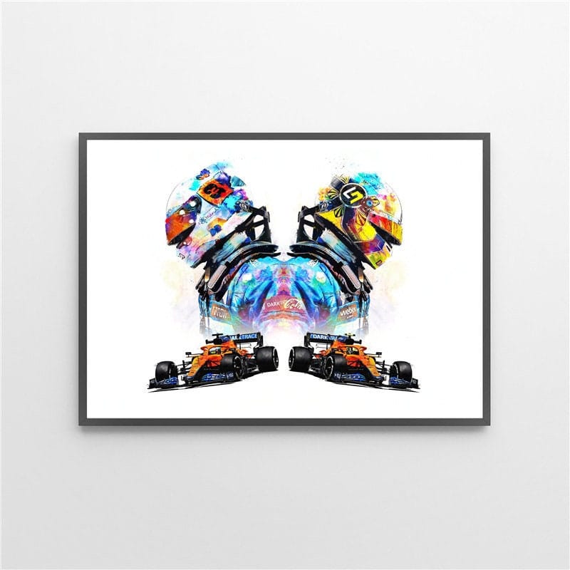 Poster Formel 1 Rennfahrer Helm · Deko Print ohne Rahmen