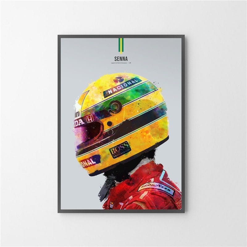 Poster Formel 1 Rennfahrer Helm · Deko Print ohne Rahmen