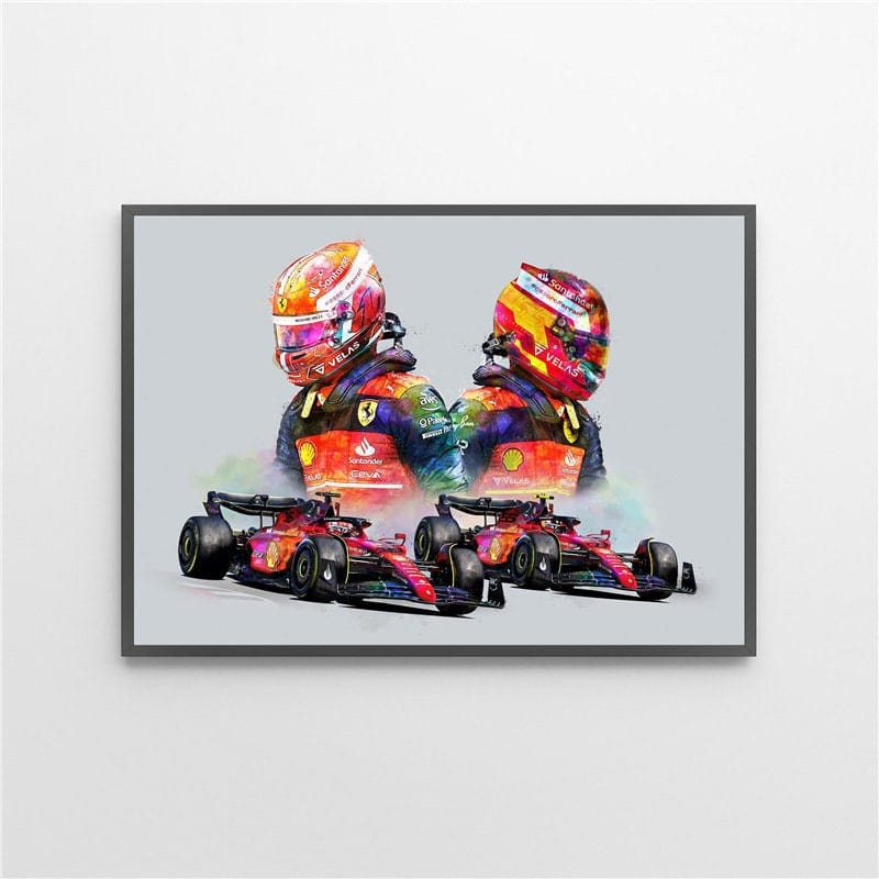 Poster Formel 1 Rennfahrer Helm · Deko Print ohne Rahmen