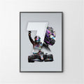 Poster Formel 1 Rennfahrer Helm · Deko Print ohne Rahmen