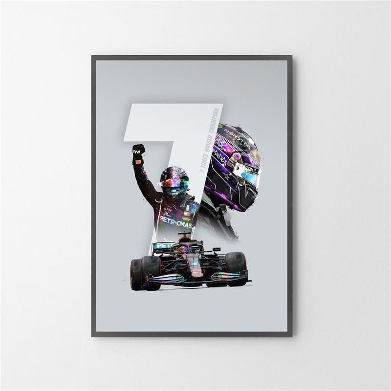Poster Formel 1 Rennfahrer Helm · Deko Print ohne Rahmen