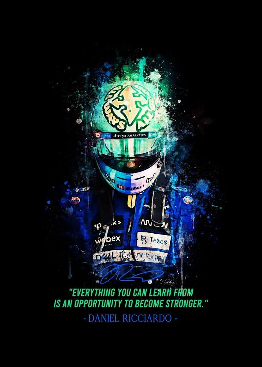 Poster Formel 1 Rennfahrer Legenden Sprüche · Deko Print ohne Rahmen