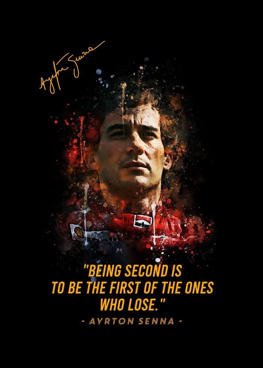 Poster Formel 1 Rennfahrer Legenden Sprüche · Deko Print ohne Rahmen
