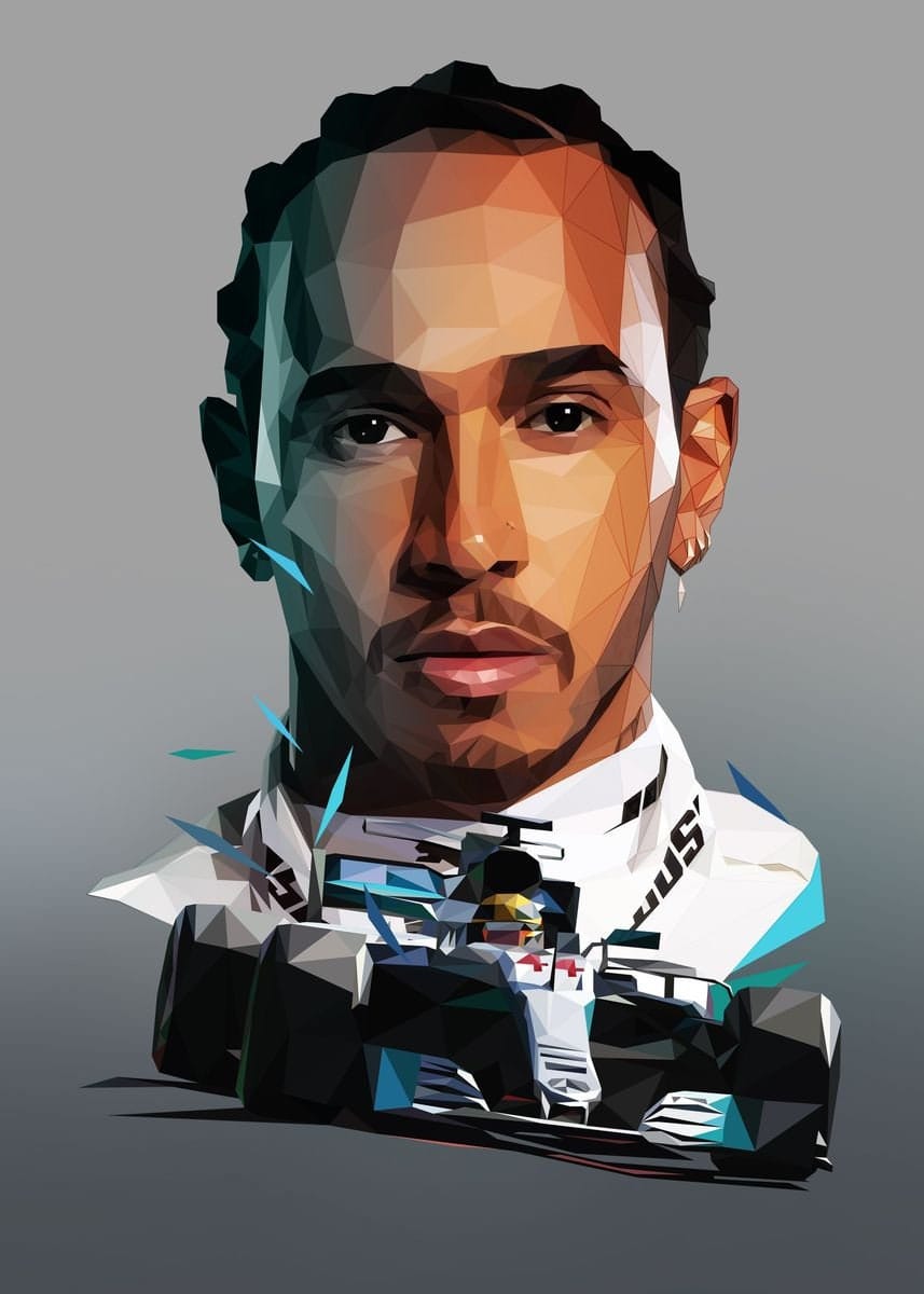 Poster Formel 1 Rennfahrer Rennwagen Lewis Hamilton · Deko Print ohne Rahmen