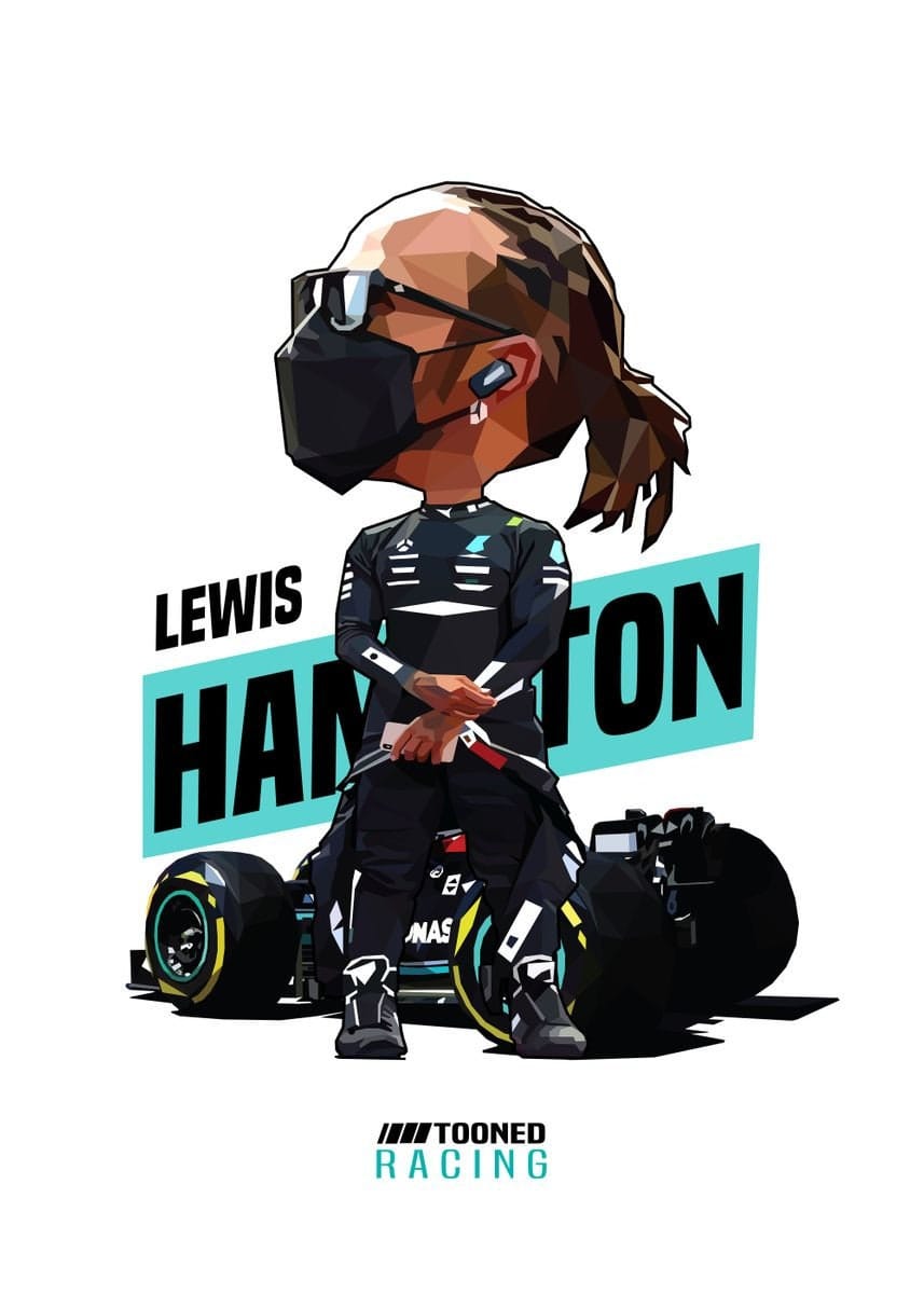 Poster Formel 1 Rennfahrer Rennwagen Lewis Hamilton · Deko Print ohne Rahmen
