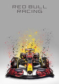 Poster Formel 1  Rennwagen Aquarell · Deko Print ohne Rahmen