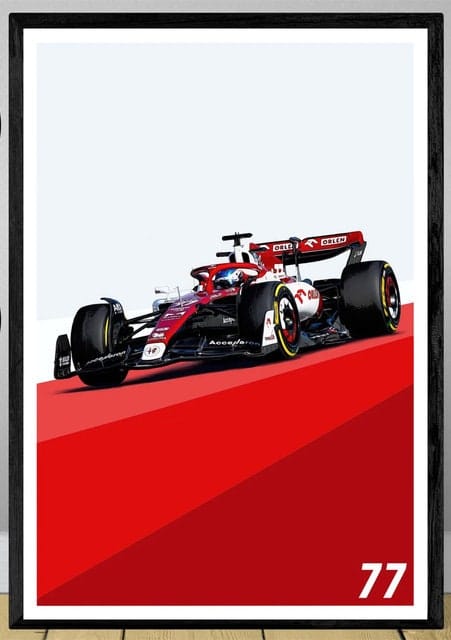 Poster Formel 1 Rennwagen Grand Prix Rennfahrer Namen Wagen Nummer ·  Deko Print ohne Rahmen