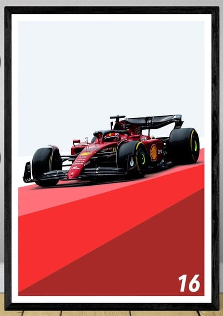 Poster Formel 1 Rennwagen Grand Prix Rennfahrer Namen Wagen Nummer ·  Deko Print ohne Rahmen