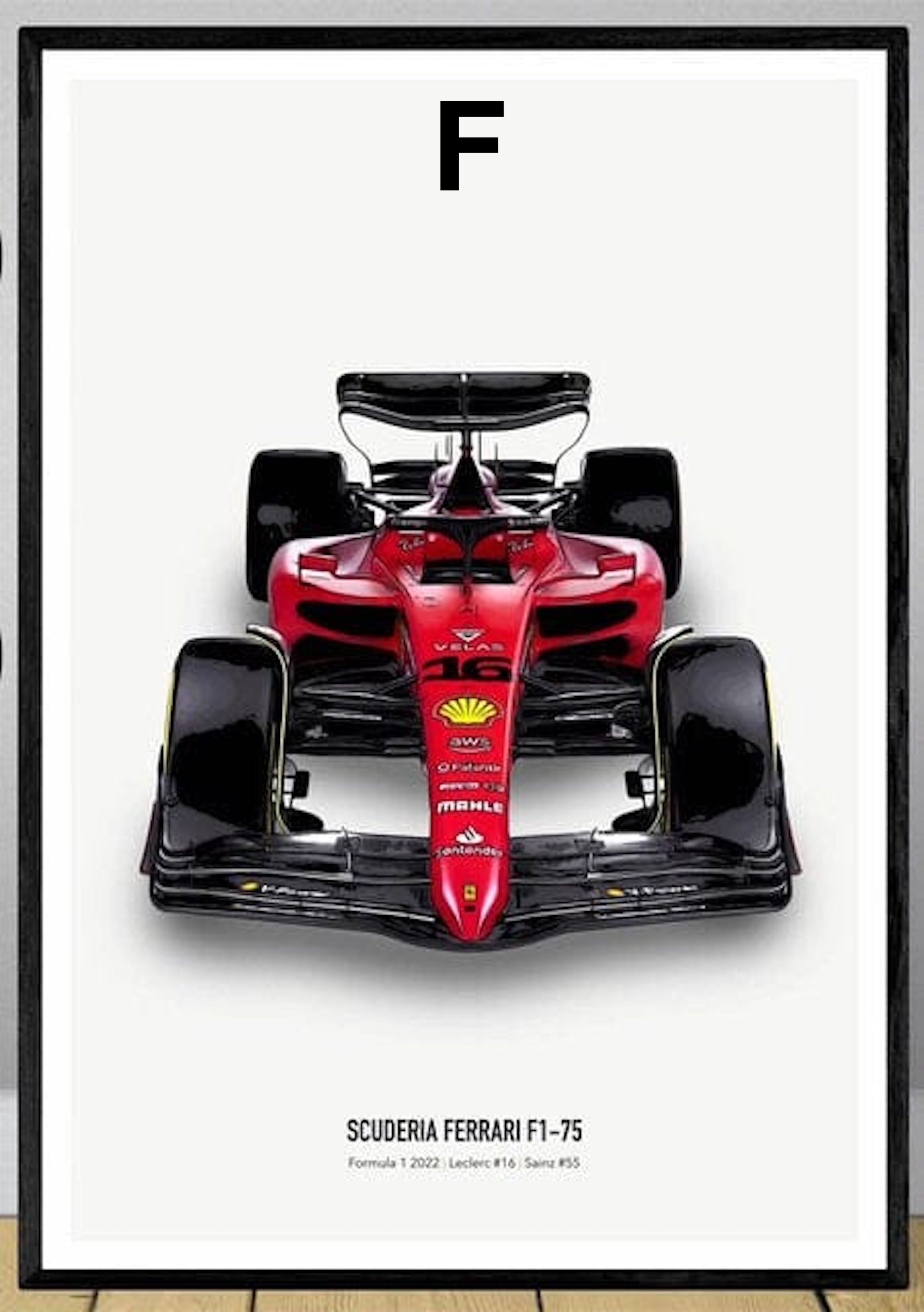 Poster Formel 1 Rennwagen Grand Prix Rennfahrer Namen Wagen Nummer ·  Deko Print ohne Rahmen