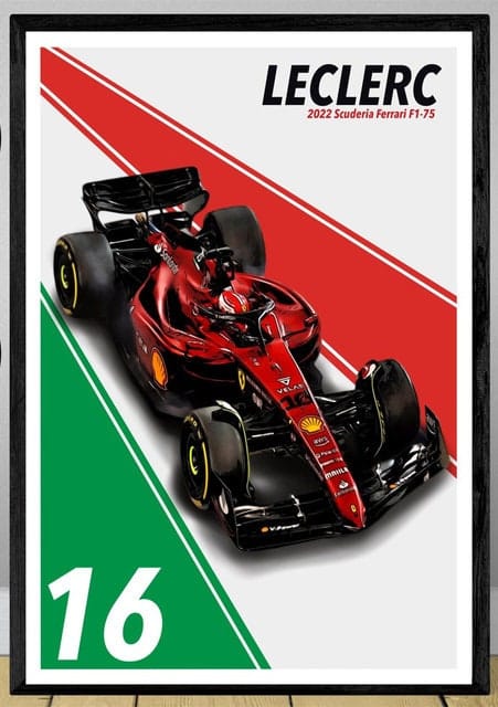 Poster Formel 1 Rennwagen Grand Prix Rennfahrer Namen Wagen Nummer ·  Deko Print ohne Rahmen