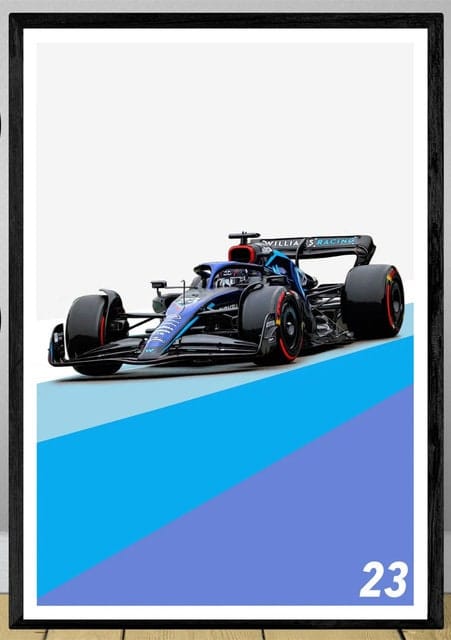 Poster Formel 1 Rennwagen Grand Prix Rennfahrer Namen Wagen Nummer ·  Deko Print ohne Rahmen