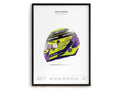 Poster Formel 1 Rennwagen Helm Rennfahrer Name Unterschrift · Deko Print ohne Rahmen