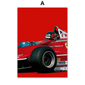 Poster Formel 1 Rennwagen Rennfahrer Aquarell · Deko Print ohne Rahmen