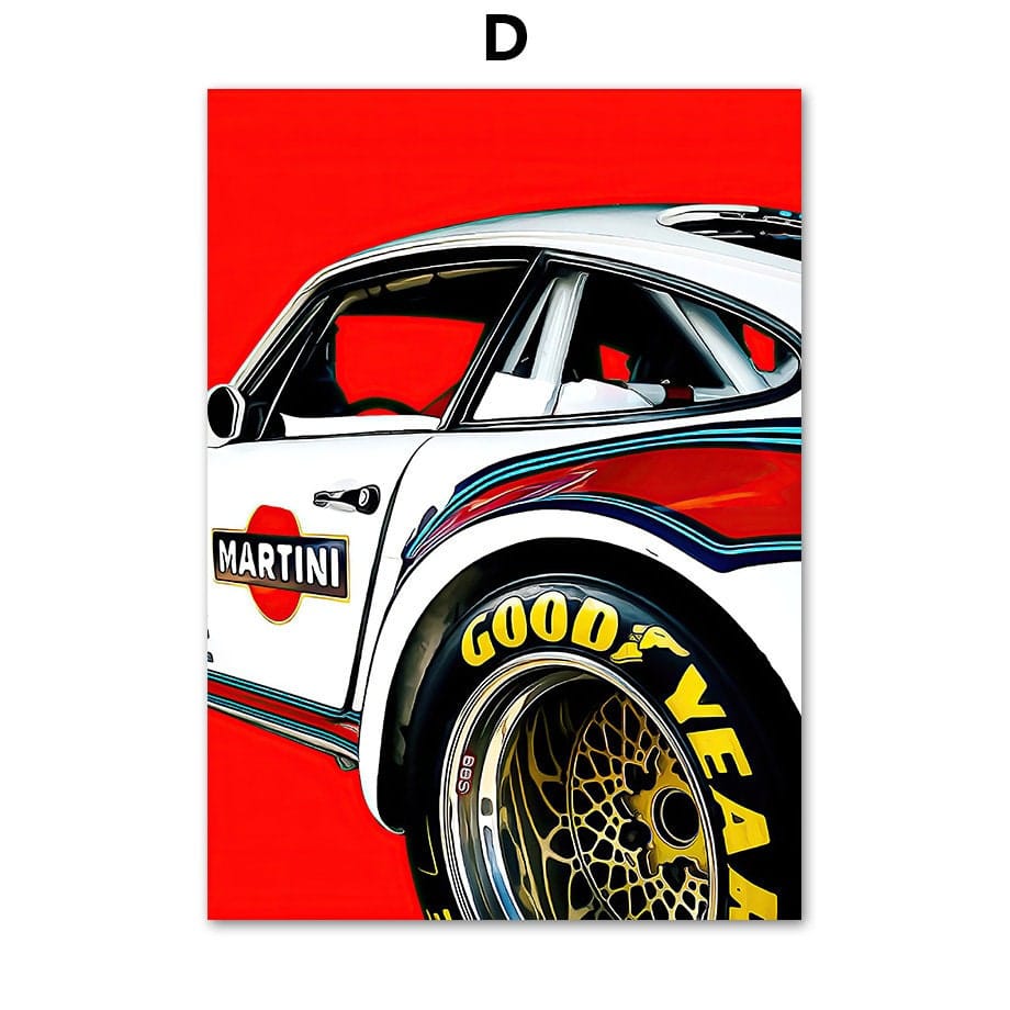 Poster Formel 1 Rennwagen Rennfahrer Aquarell · Deko Print ohne Rahmen