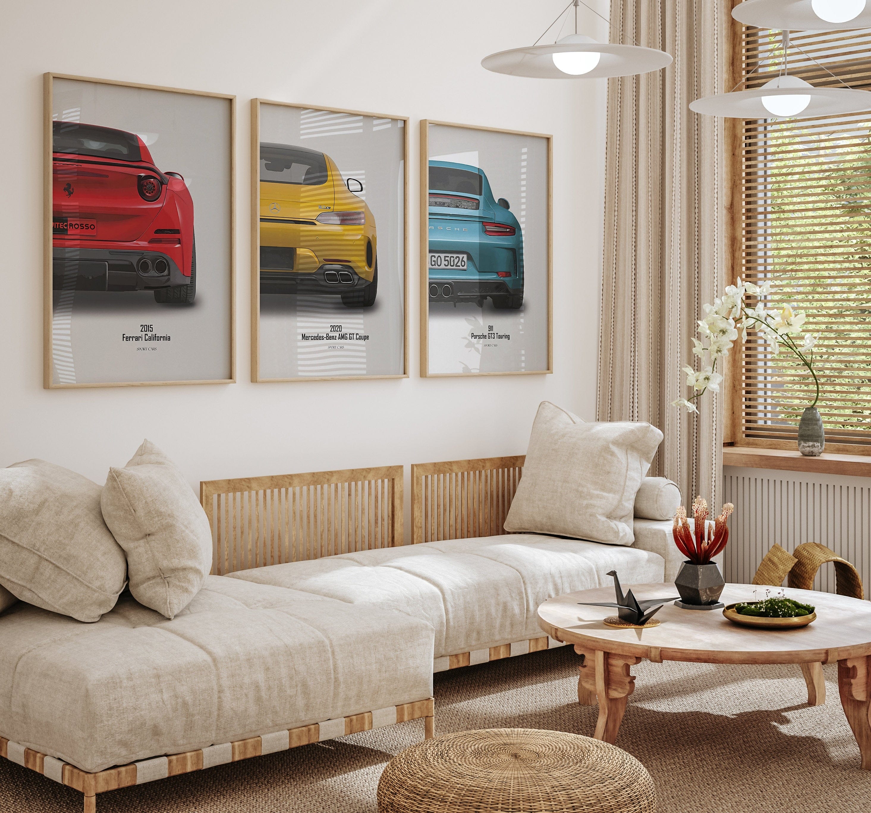 Poster Sportwagen BMW PORSCHE FERRARI Nissan Super Sport Auto · Geschenk für ihn · Wohnzimmmer & Büro · Wand Deko · Print ohne Rahmen