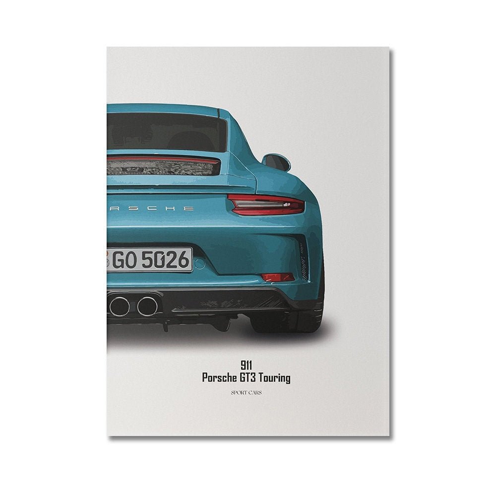 Poster Sportwagen BMW PORSCHE FERRARI Nissan Super Sport Auto · Geschenk für ihn · Wohnzimmmer & Büro · Wand Deko · Print ohne Rahmen