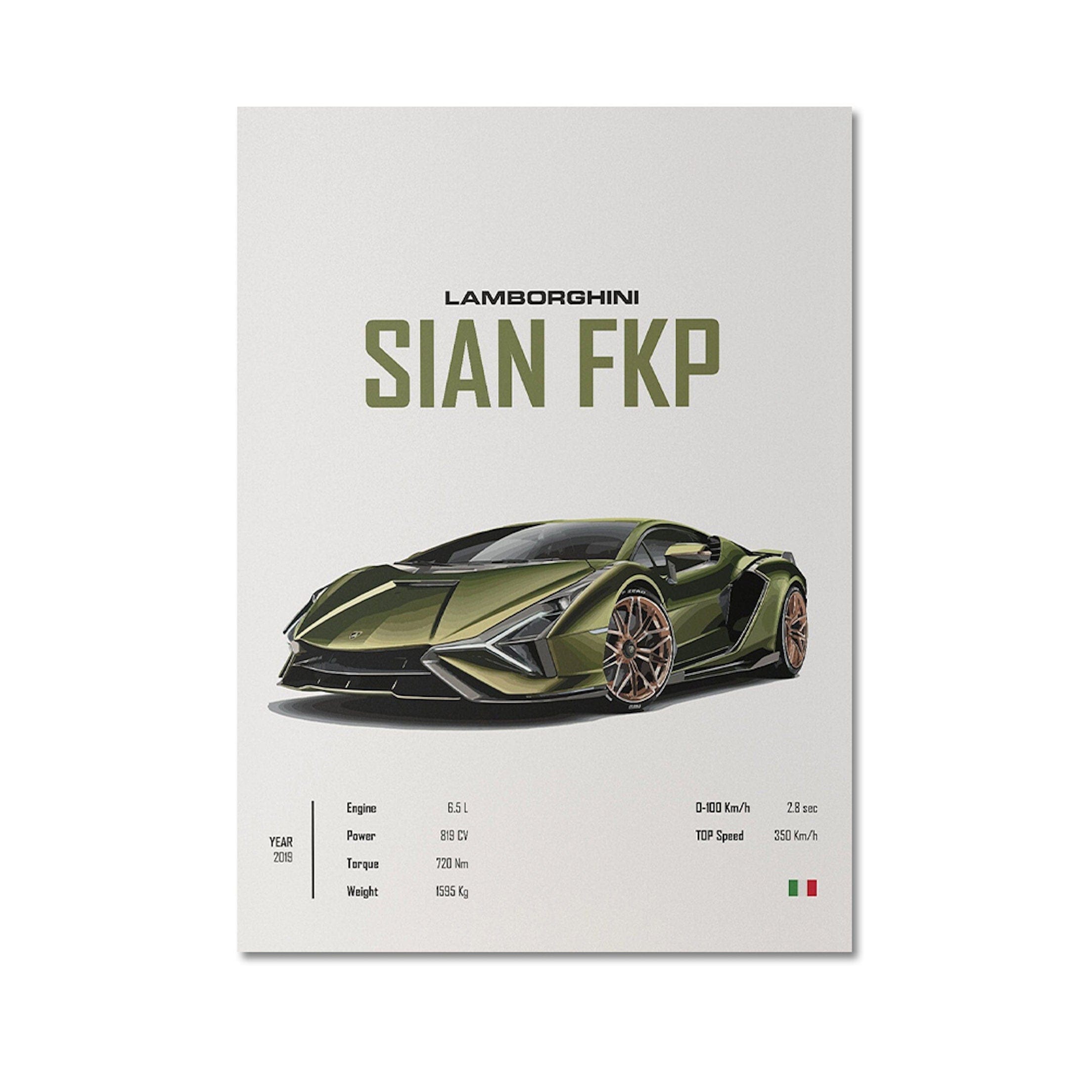 Poster Sportwagen FERRARI LAMBORGHINI MCLAREN Klassiker Legenden · Geschenk für ihn · Wohnzimmmer & Büro · Wand Deko · Print ohne Rahmen