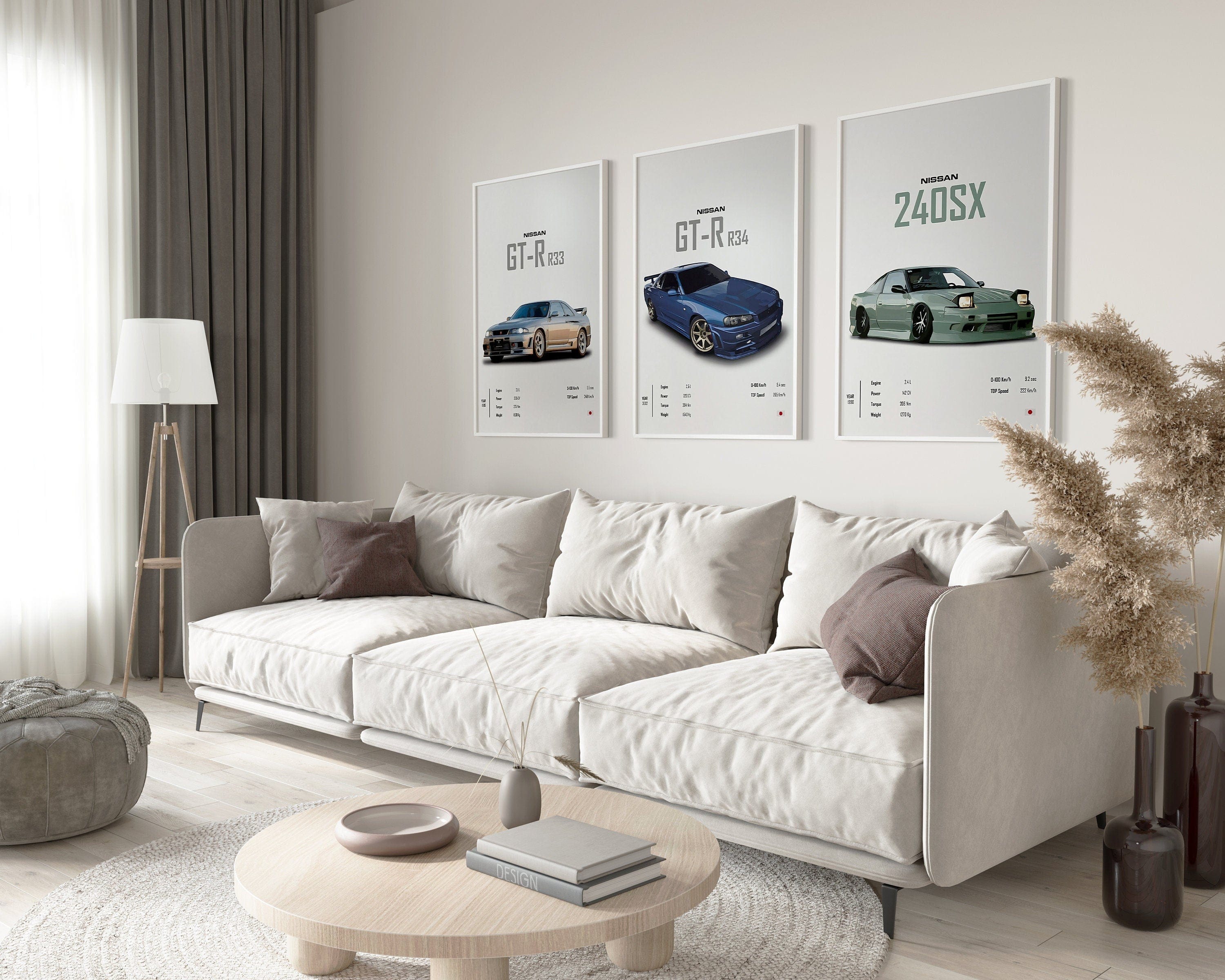 Poster Sportwagen NISSAN GT-R SX Klassiker Legenden · Geschenk für ihn · Wohnzimmmer & Büro · Wand Deko · Print ohne Rahmen