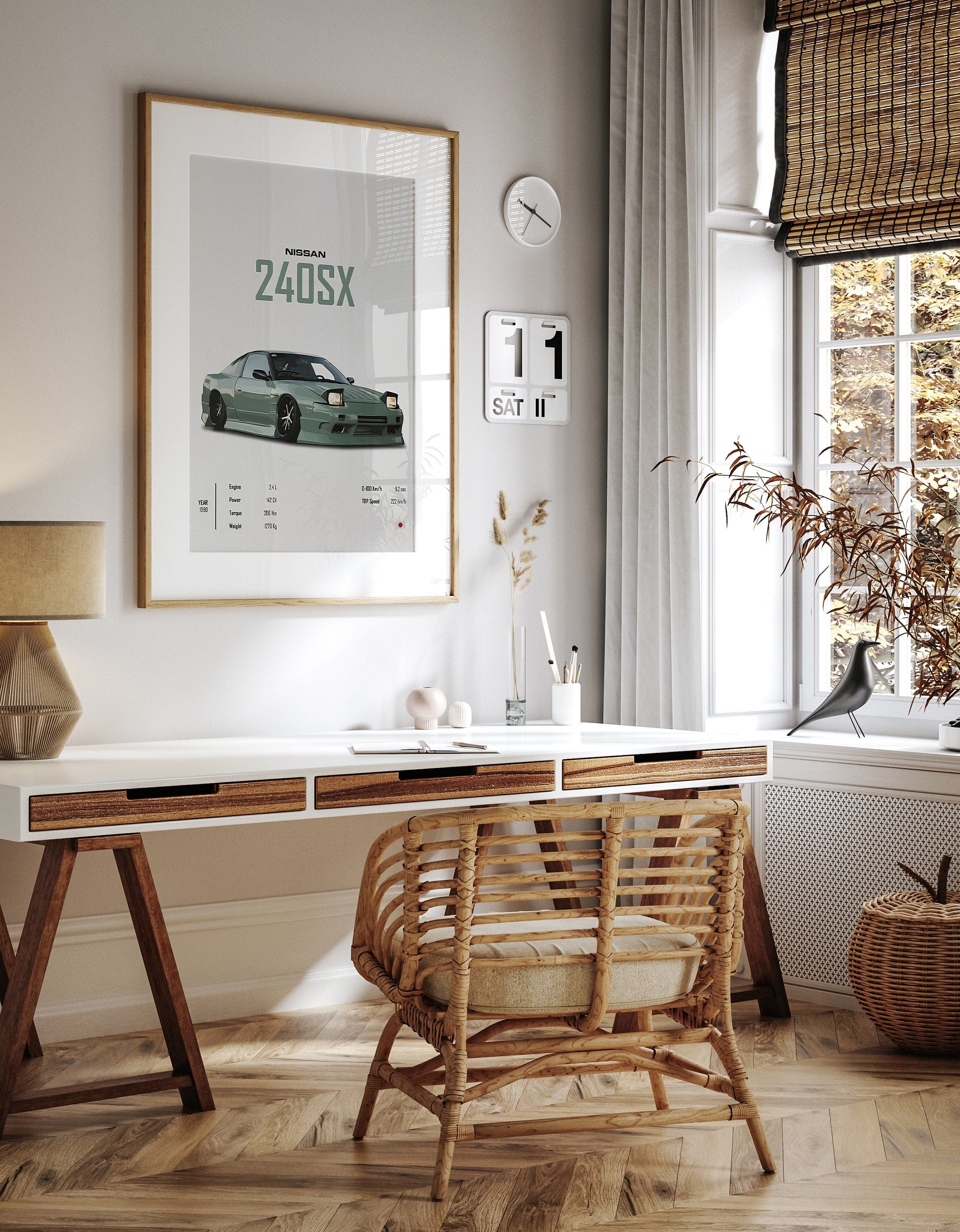 Poster Sportwagen NISSAN GT-R SX Klassiker Legenden · Geschenk für ihn · Wohnzimmmer & Büro · Wand Deko · Print ohne Rahmen